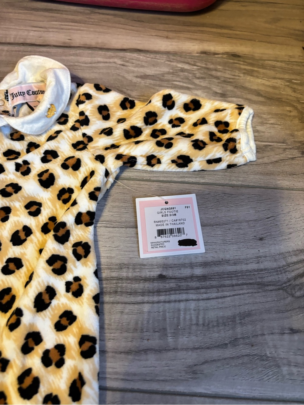 Juicy Couture Kids Leopard Print One-Piece - Cream & Black